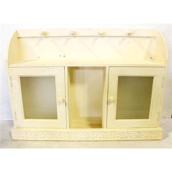 WALL MOUNT STORAGE CABINET WITH HANGING PEGS