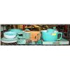 Image 1 : PKG OF TEAL COLOR MIXING BOWLS AND KITCHEN ITEMS