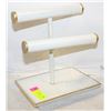 Image 1 : 2 TIER METAL NECKLACE STAND