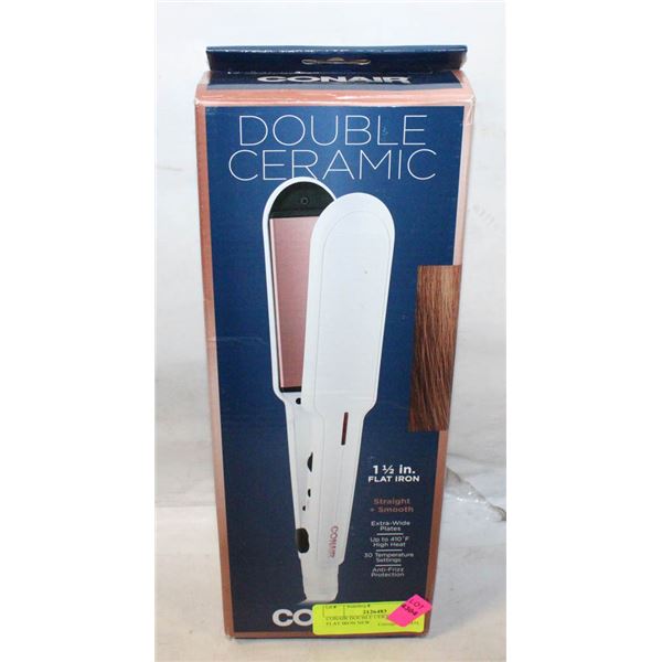 CONAIR DOUBLE CERAMIC 1 ½” FLAT IRON NEW
