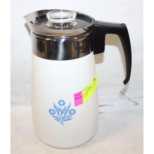 CORNING WARE 9 CUP COFFEE PURCULATOR