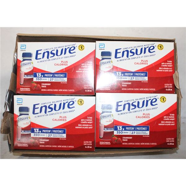 4 CASES ENSURE PLUS CALORIES EXP FEB 26