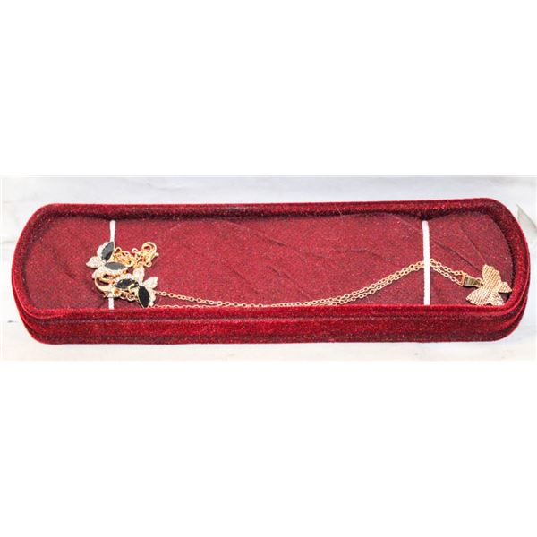 3PCS MONARCHS BEAUTIFULLY PENDANT NECKLACE AND