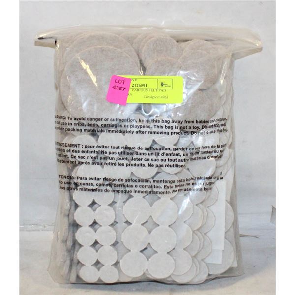 NEW PKG OF VARIOUS FELT PAD PROTECTORS