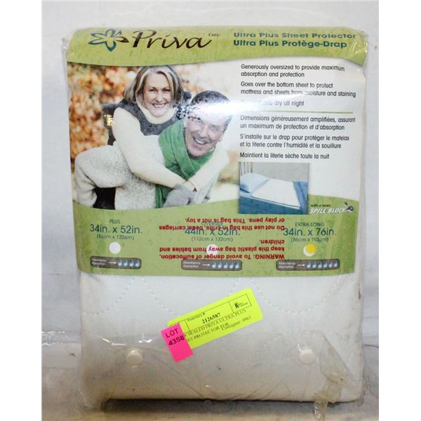NEW SEALED PRIVA ULTRA PLUS SHEET PROTECTOR FOR