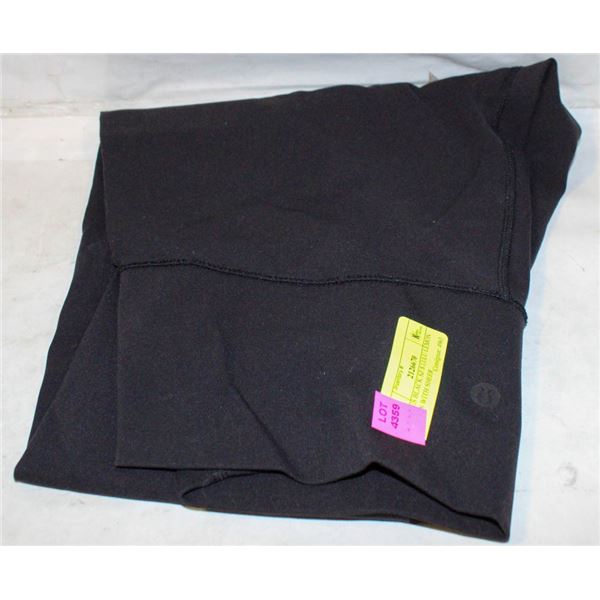 LADIES BLACK SZ 8 LULU LEMON PANTS WITH SHEER