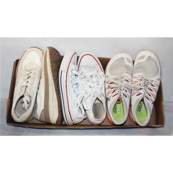 3 PAIRS OF LADIES SHOES FIT 8.5