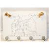 Image 1 : "KEYS TO OUR CASTLE" WOOD WALL KEY HOLDER