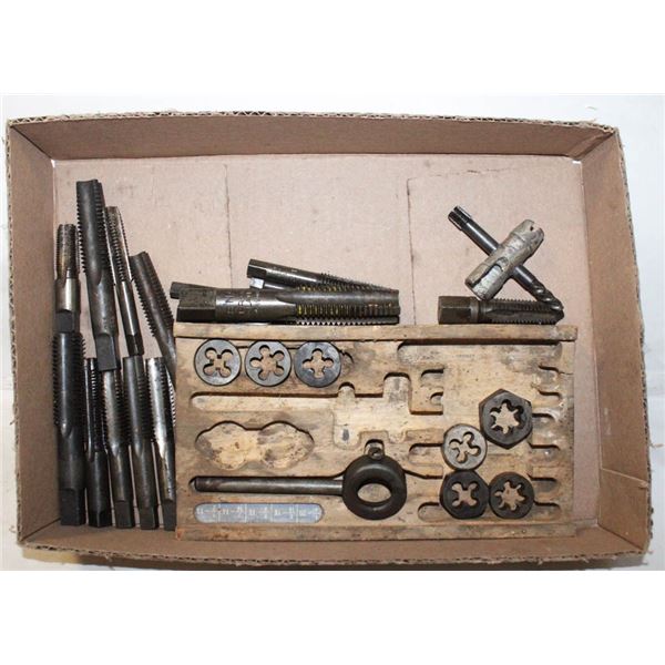 VINTAGE TAP&DIE THREADING TOOLS ASSORTED 25+PC LOT
