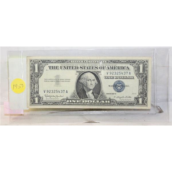 1957 $1 BLUE SEAL USA NOTE