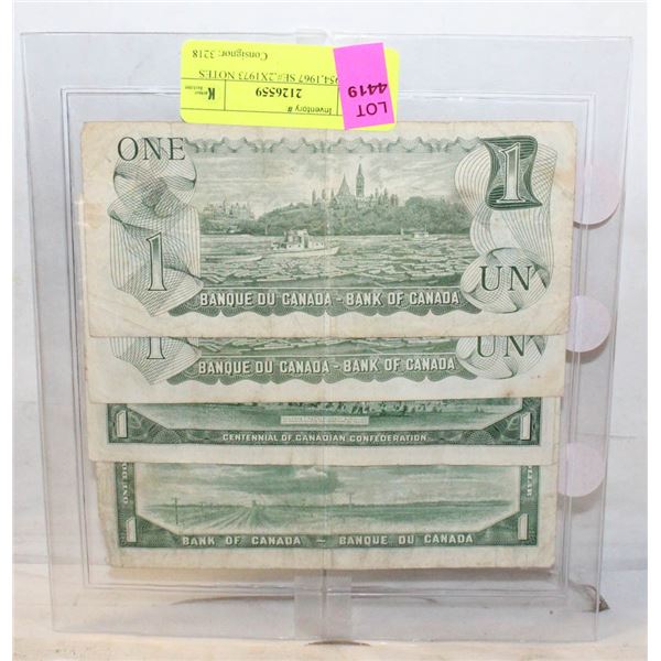 4X$1 1954,1967 SE#,2X1973 NOTES