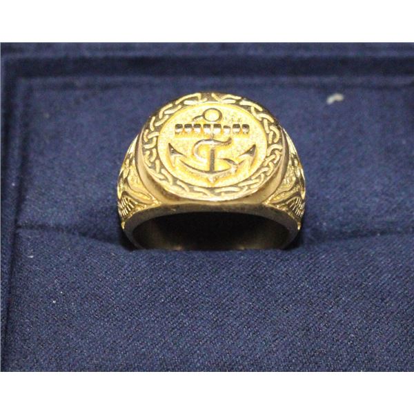 MENS NAUTICAL ANCHOR RING SIZE 11