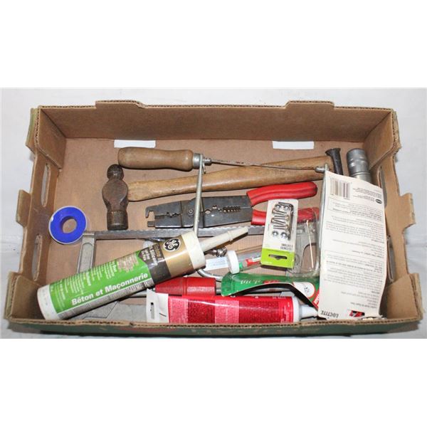 FLAT OF ASSORTED TOOLS, ETC