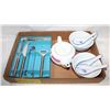 Image 1 : ORIENTAL WALL HANGING, SOUP BOWLS & SPOONS AND TEA