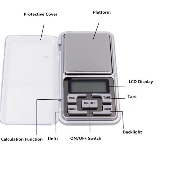 NEW IN BOX ELECTRONIC DIGITAL POCKET SCALE 500G/0.