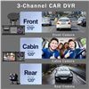 Image 1 : NEW 3 CAMERAS WI-FI ENABLED DASHCAM HD 1080P