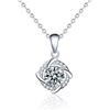 Image 4 : 1 CT GRA CERTIFIED ROUND BRILLIANT 925S NECKLACE
