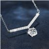 Image 1 : 1CT GRA CERTIFIED ROUND BRILLIANT 925S NECKLACE