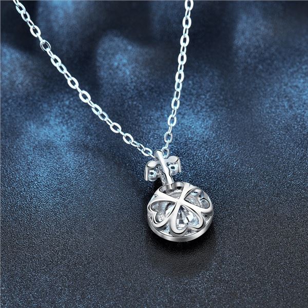 1CT GRA CERTIFIED ROUND BRILLIANT 925S NECKLACE