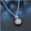 Image 1 : 1 CT GRA CERTIFIED ROUND BRILLIANT 925S NECKLACE