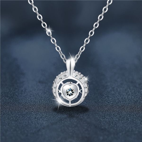 1CT GRA CERTIFIED ROUND BRILLIANT 925S NECKLACE