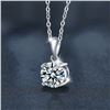Image 1 : 2 CT GRA CERTIFIED ROUND BRILLIANT 925S NECKLACE