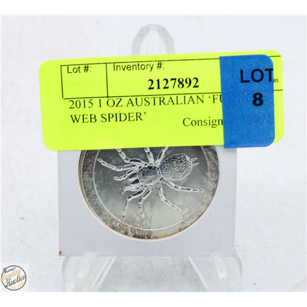 2015 1 OZ AUSTRALIAN ‘FUNNEL WEB SPIDER’