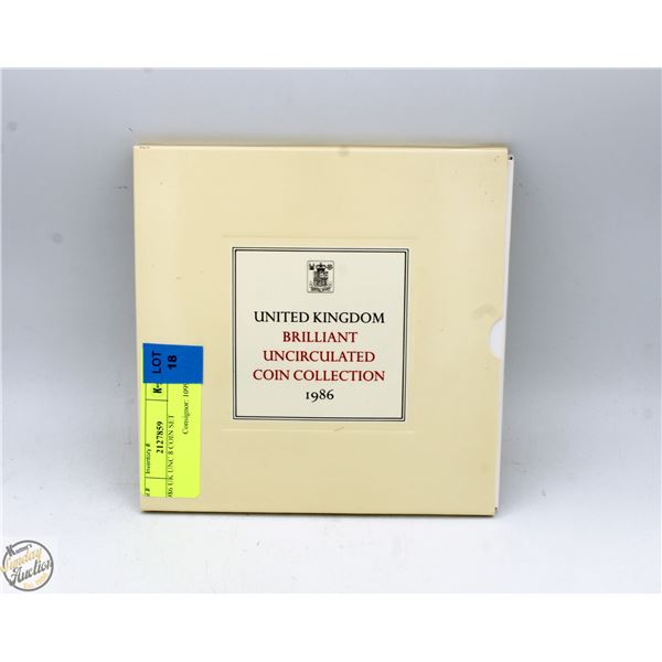 1986 UK UNC 8 COIN SET