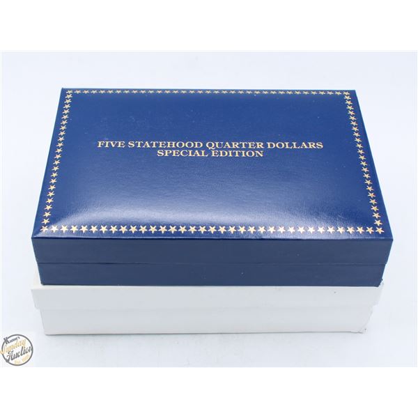 2002 USA 5 COIN GOLD PLATED STATE QUARTERS