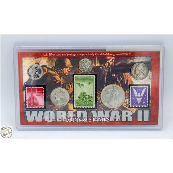 WORLD WAR 2 COIN AND STAMP SET
