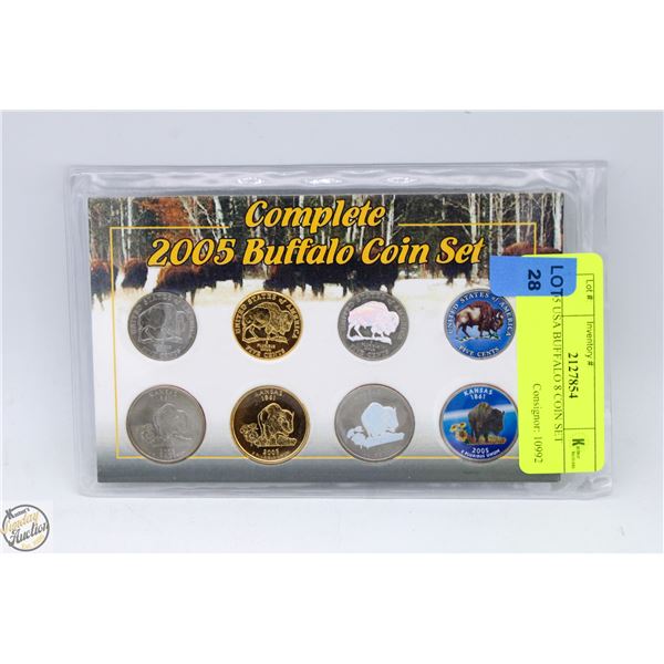 2005 USA BUFFALO 8 COIN SET