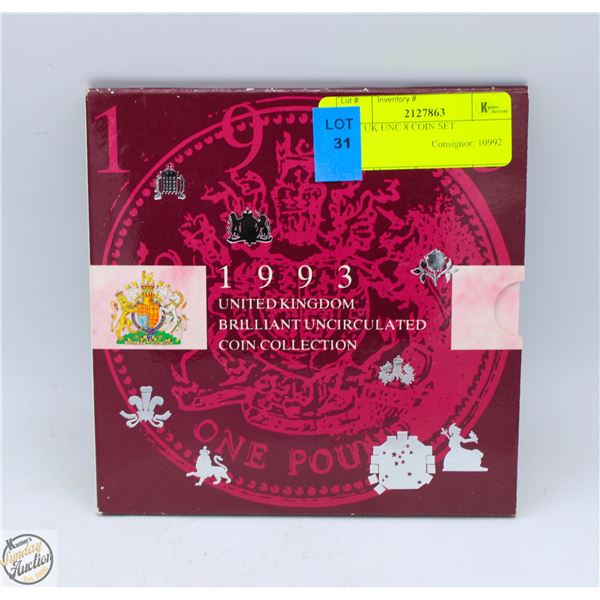 1993 UK UNC 8 COIN SET