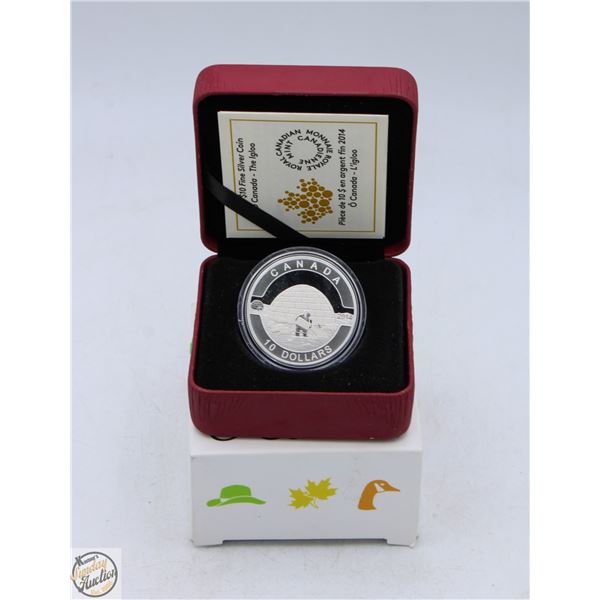 2014 CANADA 10 DOLLAR SILVER ‘THE IGLOO’ COIN