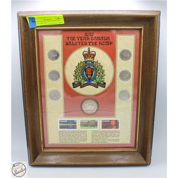 1973 SALUTE TO THE RCMP COIN AND STAMP SET