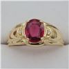Image 1 : 10KT YELLOW GOLD NATURAL ENHANCED RUBY (1.25CT)