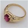 Image 2 : 10KT YELLOW GOLD NATURAL ENHANCED RUBY (1.25CT)