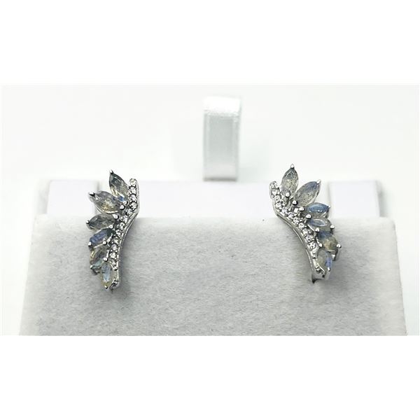 STERLING SILVER NATURAL LABRADORITES (2CT)