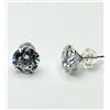 Image 1 : 10KT WHITE GOLD CZ (7.70CT) STUD EARRINGS