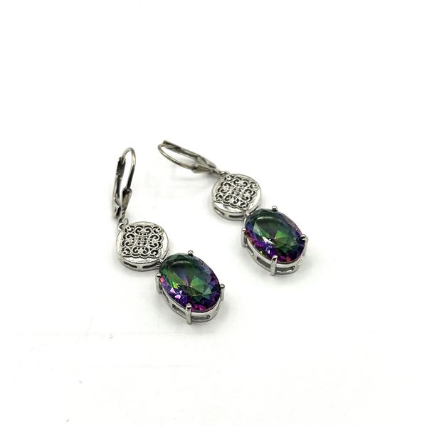 STERLING SILVER NATURAL MYSTIC QUARTZ (13.88CT)