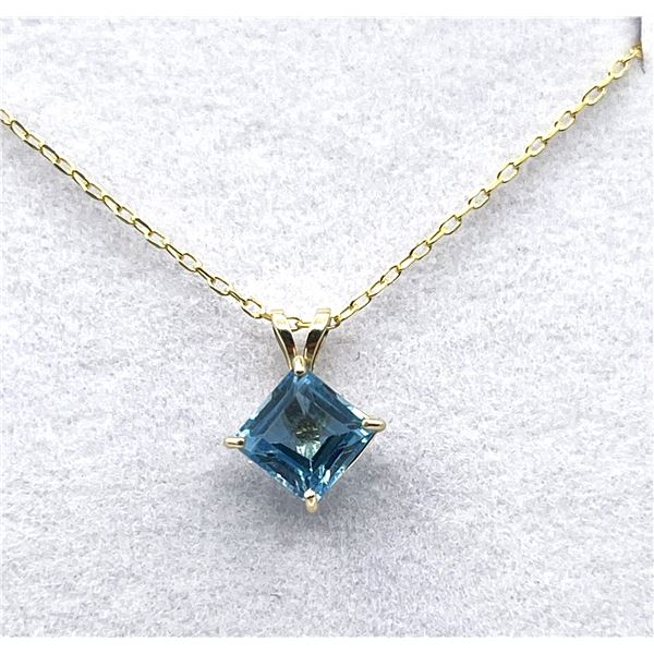 10KT YELLOW GOLD NATURAL BLUE TOPAZ (1.15CT)