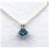 Image 1 : 10KT YELLOW GOLD NATURAL BLUE TOPAZ (1.15CT)