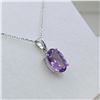 Image 2 : STERLING SILVER NATURAL AMETHYST (6.5CT) PENDANT