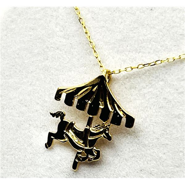 14KT GOLD PLATED STERLING SILVER MERRY GO ROUND