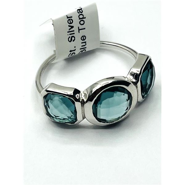 STERLING SILVER NATURAL BLUE TOPAZ (4.50CT)
