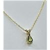 Image 2 : 10KT YELLOW GOLD NATURAL PERIDOT (.80CT) MOONSTONE
