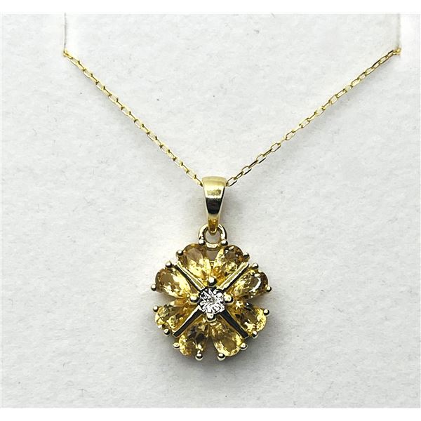 GOLD PLATED STERLING SILVER NATURAL CITRINE (1CT)