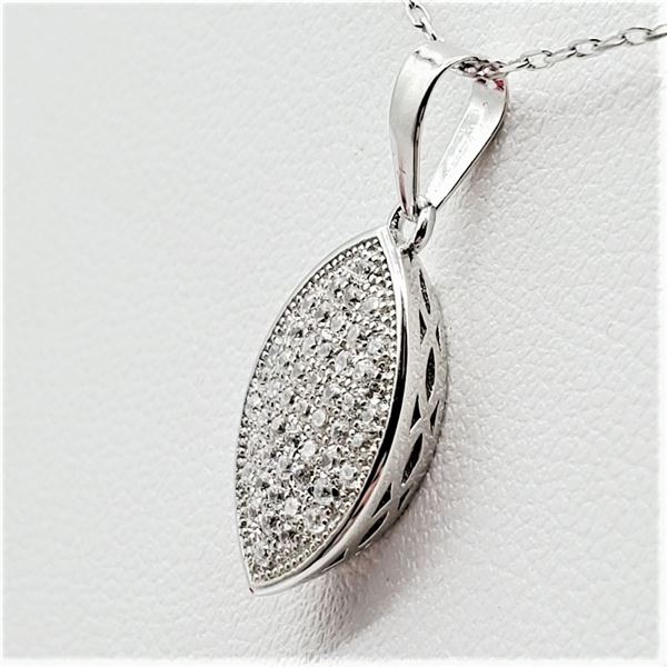 STERLING SILVER CZ PENDANT WITH