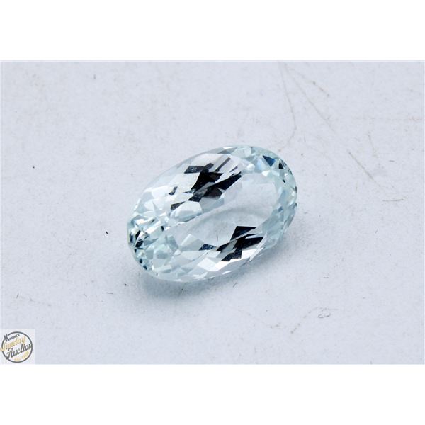 5.25CT OVAL CUT NATURAL AQUAMARINE