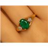 Image 1 : 10K EMERALD (0.4CT), DIAMOND (0.04CT) RING SIZE 6.