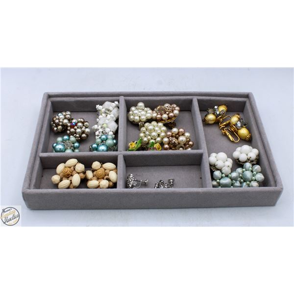 VINTAGE 11 PAIR WOMEN'S EARRINGS